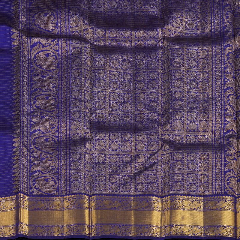 Hayagrivas Handloom Pure Kanjivaram Silk Saree in Serene Sky Blue KBE367E8-2