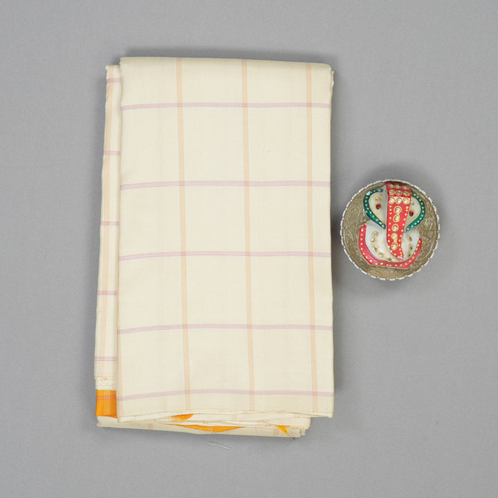 Hayagrivas Handloom Ivory Kanjivaram Silk Saree KBE368E2-1