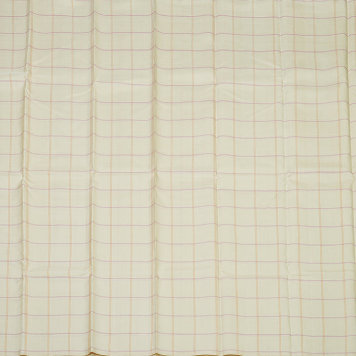 Hayagrivas Handloom Ivory Kanjivaram Silk Saree KBE368E2-1