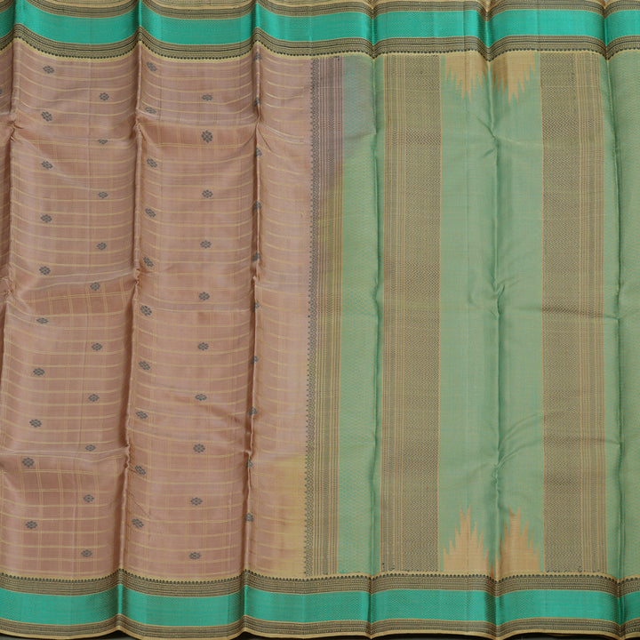 Hayagrivas Handloom Kanjivaram Silk Saree in Delicate Onion Pink KBE370E1-2
