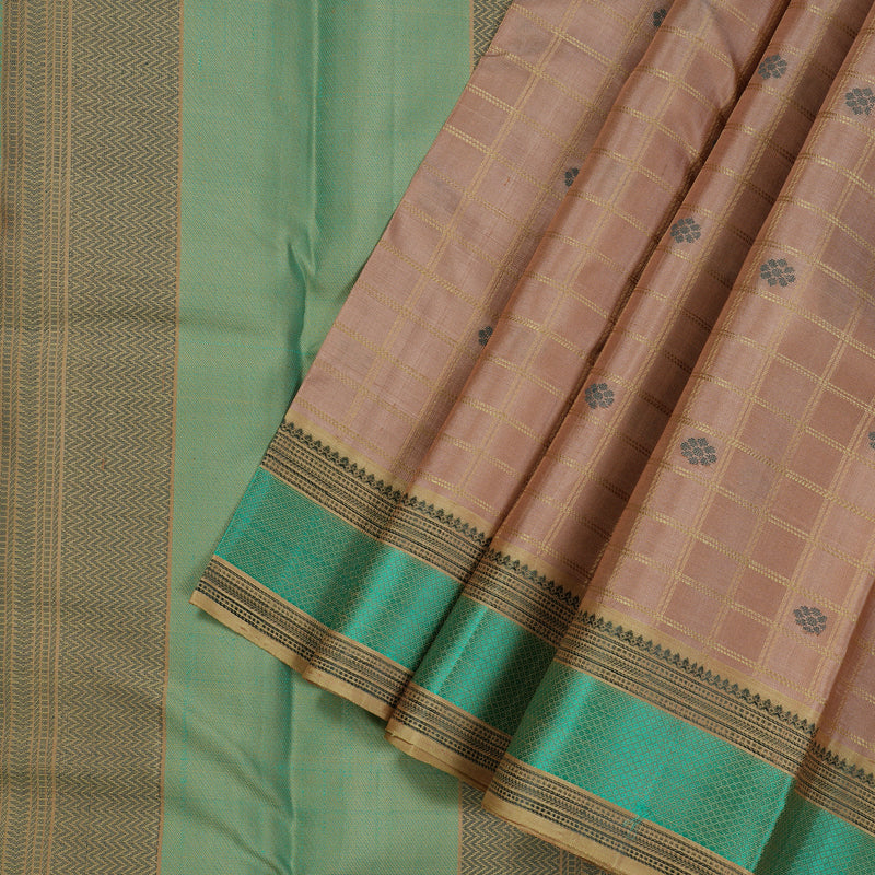 Hayagrivas Handloom Kanjivaram Silk Saree in Delicate Onion Pink KBE370E1-2