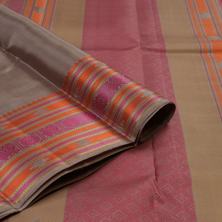 Hayagrivas Handloom Pure Kanjivaram Silk Saree in Subtle Beige KBE370E10-1