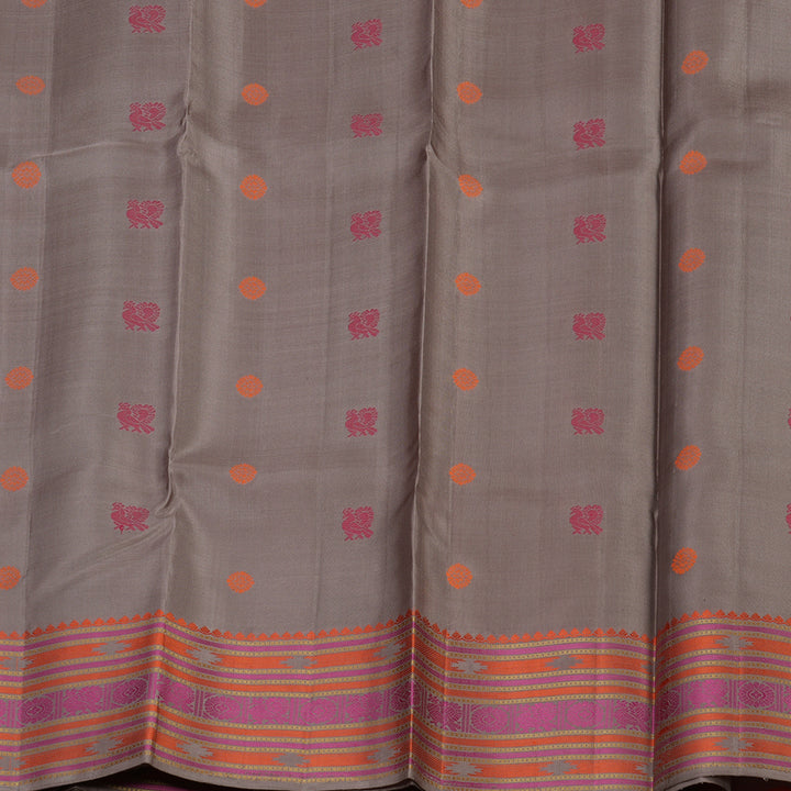 Hayagrivas Handloom Pure Kanjivaram Silk Saree in Subtle Beige KBE370E10-1
