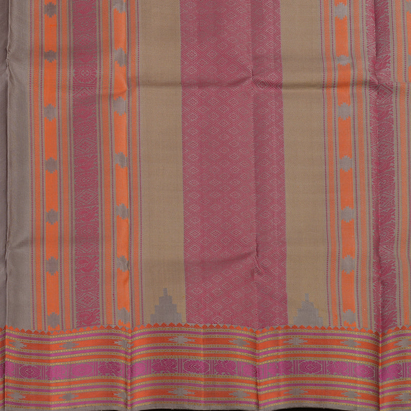 Hayagrivas Handloom Pure Kanjivaram Silk Saree in Subtle Beige KBE370E10-1