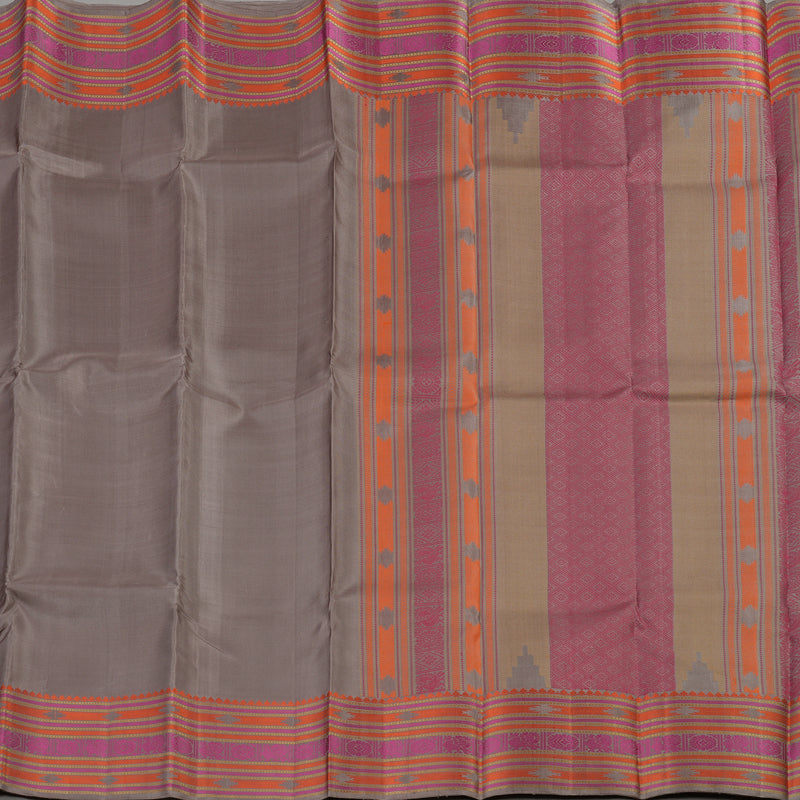 Hayagrivas Handloom Pure Kanjivaram Silk Saree in Subtle Beige KBE370E10-1