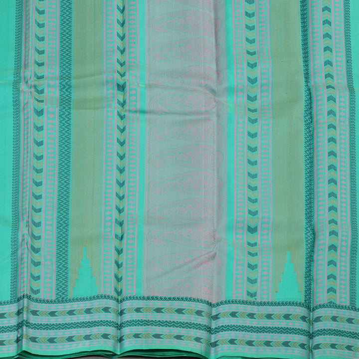 Hayagrivas Handloom Pure Kanjivaram Silk Saree in Gentle Sea Blue KBE370E5-2