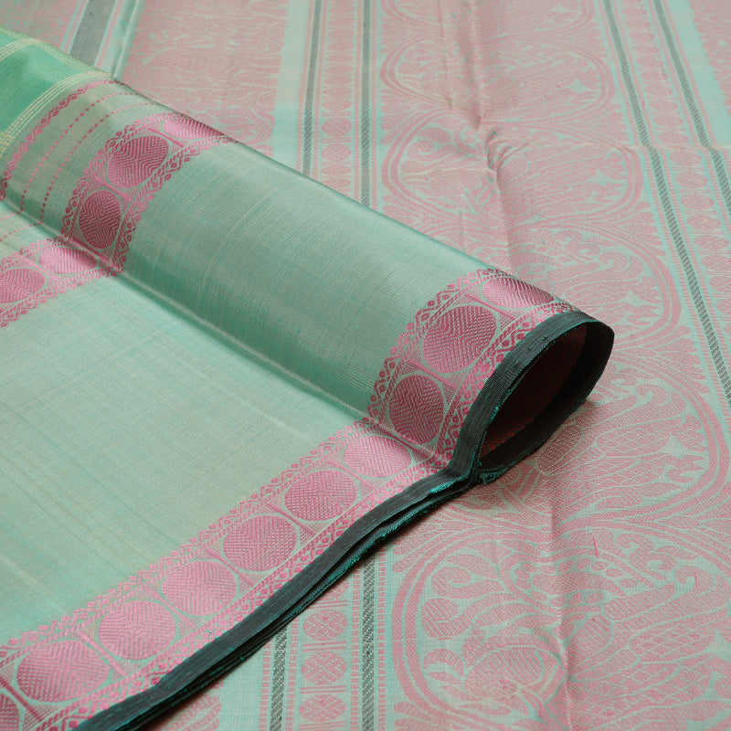 Hayagrivas Handloom Kanjivaram Silk Saree in Refreshing Sea Blue KBE370E7-2