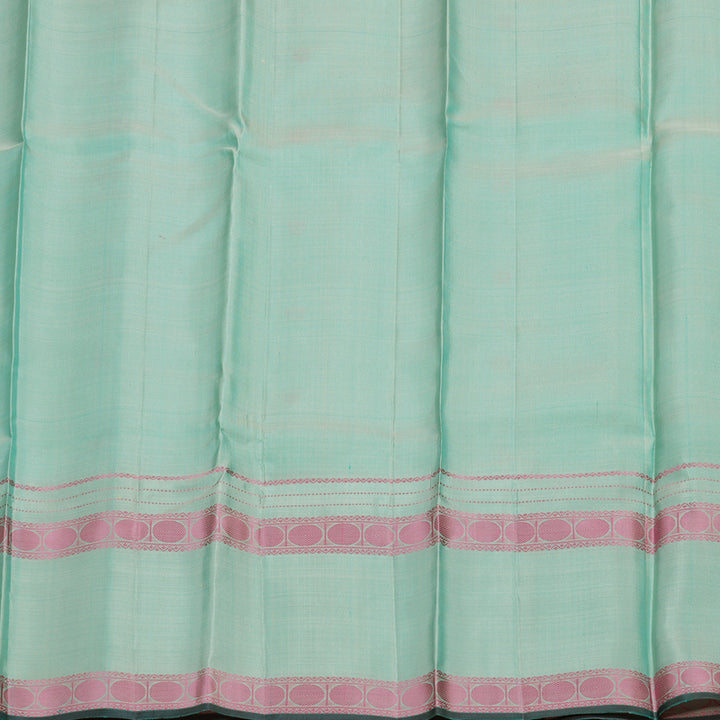 Hayagrivas Handloom Kanjivaram Silk Saree in Refreshing Sea Blue KBE370E7-2