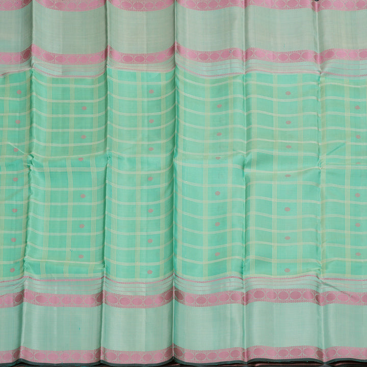 Hayagrivas Handloom Kanjivaram Silk Saree in Refreshing Sea Blue KBE370E7-2