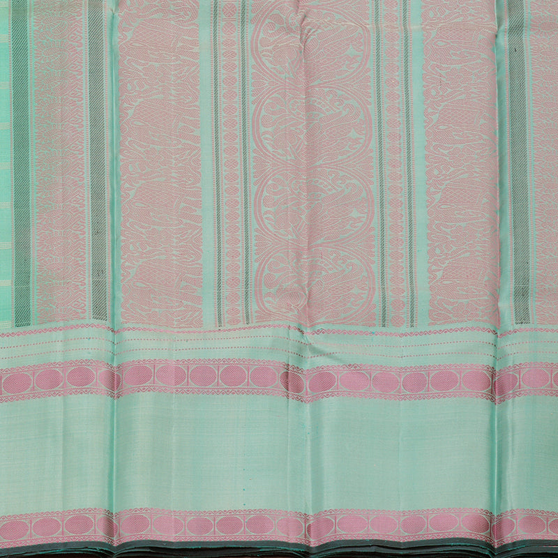 Hayagrivas Handloom Kanjivaram Silk Saree in Refreshing Sea Blue KBE370E7-2