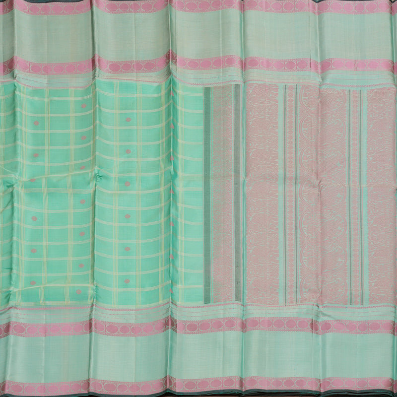 Hayagrivas Handloom Kanjivaram Silk Saree in Refreshing Sea Blue KBE370E7-2