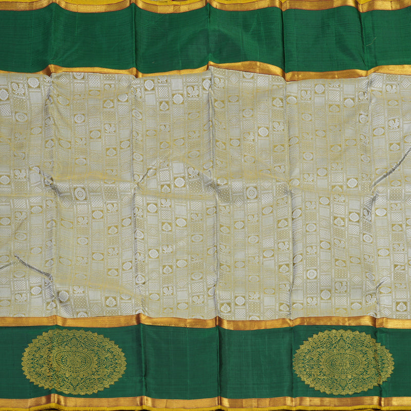 Hayagrivas Handloom Pure Kanjivaram Silk Saree in Golden Beige KBE2074A5-1