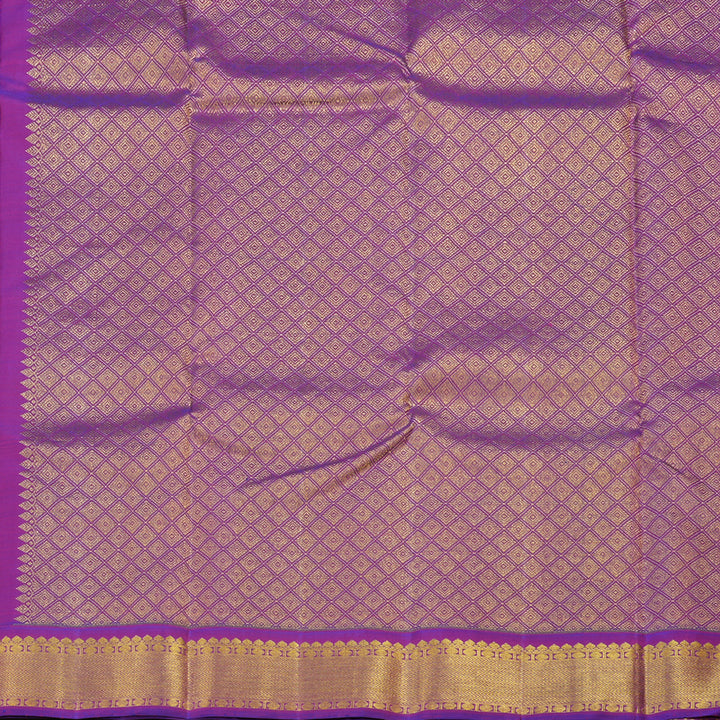 Hayagrivas Handloom Kanjivaram silk saree in Fluorescent green KBE372E8-1