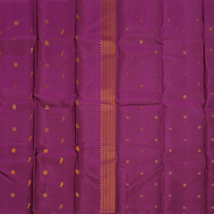 Hayagrivas Handloom Pure Kanjivaram Silk Saree in Radiant Purple KBE373E2-1
