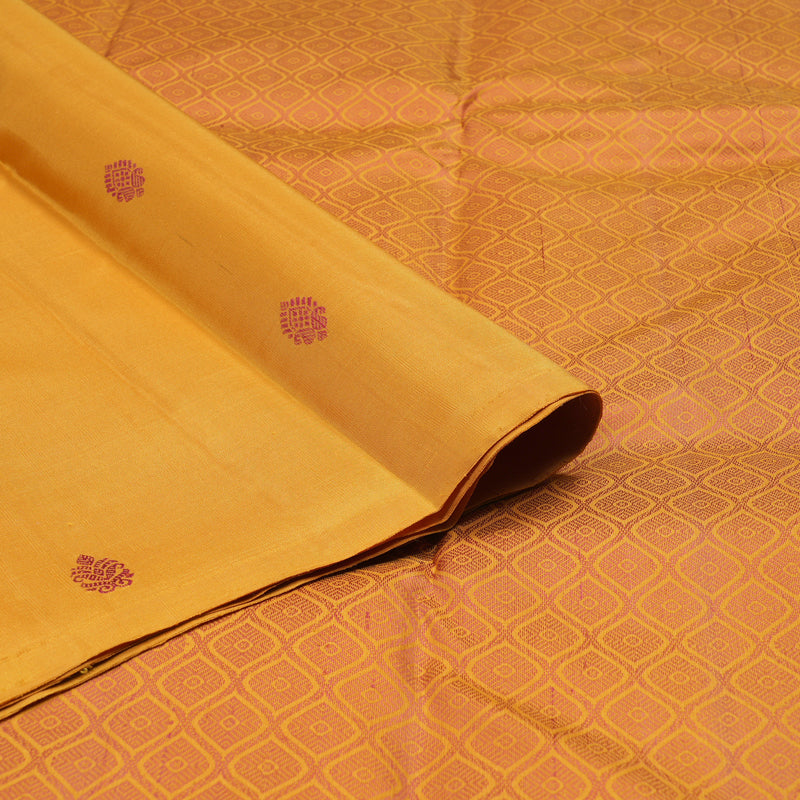 Hayagrivas Mustard Yellow Handloom Kanjivaram Silk Saree KBE373E3-1