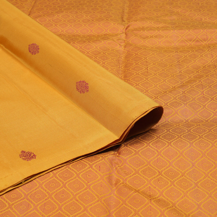 Hayagrivas Mustard Yellow Handloom Kanjivaram Silk Saree KBE373E3-1