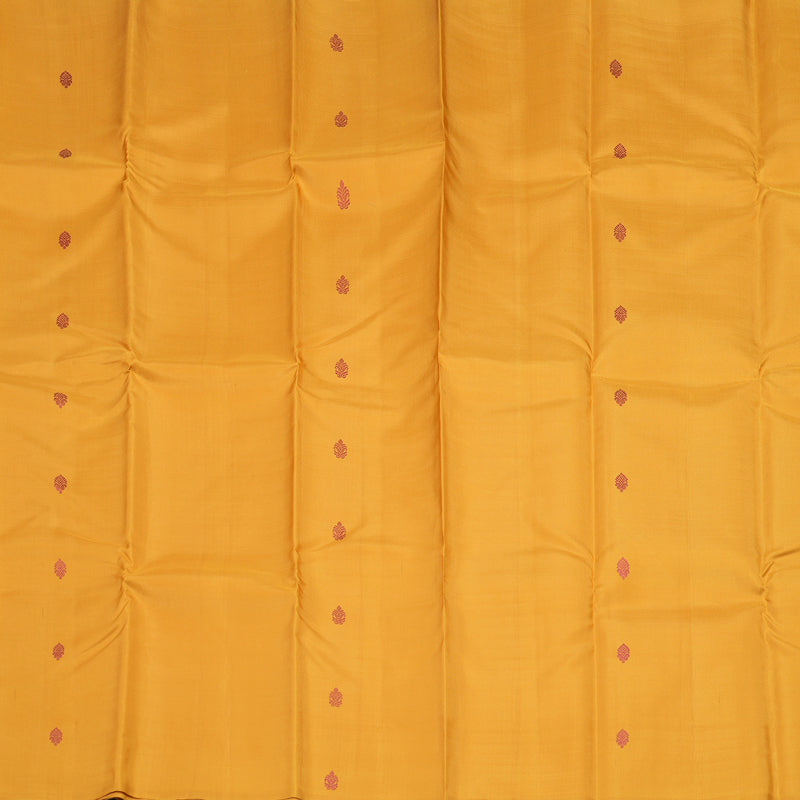 Hayagrivas Mustard Yellow Handloom Kanjivaram Silk Saree KBE373E3-1
