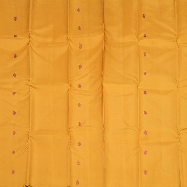 Hayagrivas Mustard Yellow Handloom Kanjivaram Silk Saree KBE373E3-1