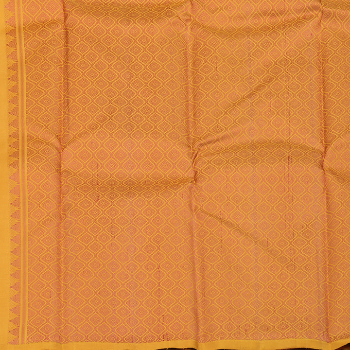 Hayagrivas Mustard Yellow Handloom Kanjivaram Silk Saree KBE373E3-1