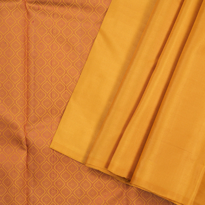 Hayagrivas Mustard Yellow Handloom Kanjivaram Silk Saree KBE373E3-1