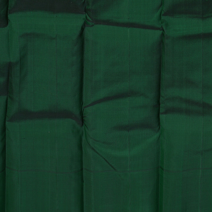 Hayagrivas Yellow Handloom Kanjivaram Silk Saree with Bottle Green Border KBE375E1-2