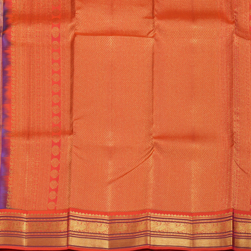 Hayagrivas Handloom Kanjivaram Silk Saree in Bright Blue KBE376E1-7