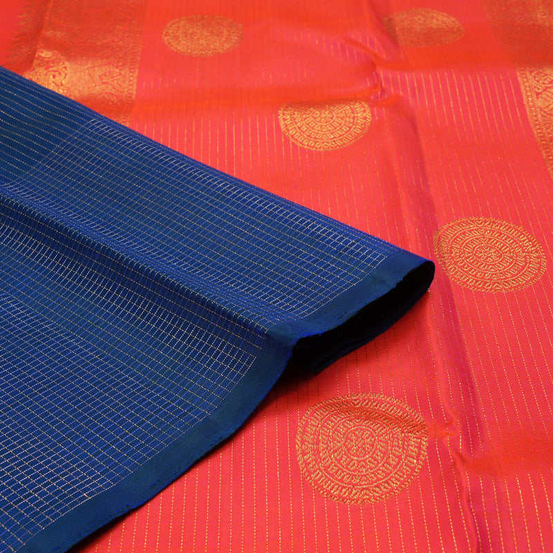 Hayagrivas Handloom Pure Kanjivaram Silk Saree in Regal Blue KBE376E10-2