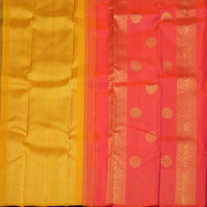 Hayagrivas Handloom Pure Kanjivaram Silk Saree in Regal Blue KBE376E10-2