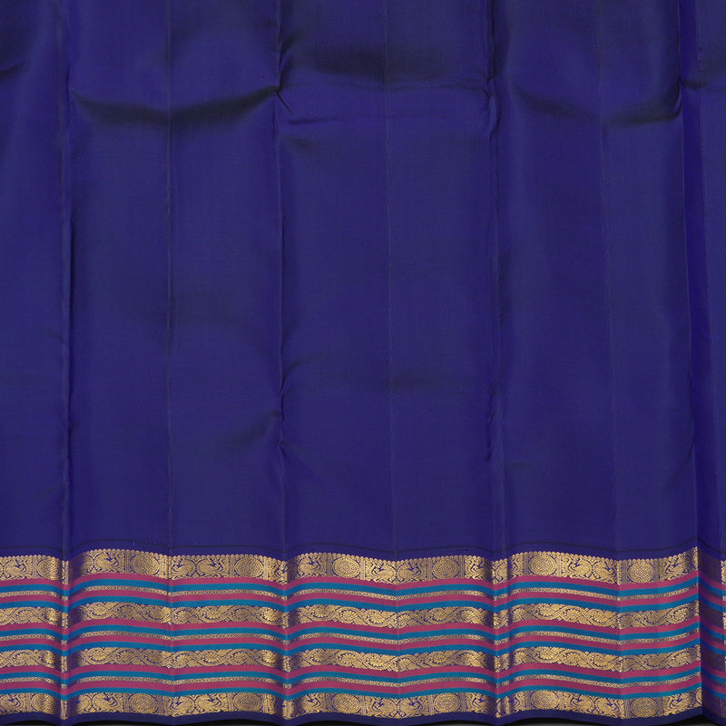 Hayagrivas Handloom Pure Kanjivaram Silk Saree in Shimmering Peach Pink KBE376E11-5