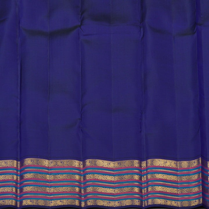 Hayagrivas Handloom Pure Kanjivaram Silk Saree in Shimmering Peach Pink KBE376E11-5