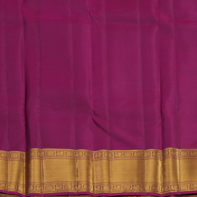 Hayagrivas Handloom Pure Kanjivaram Silk Saree in Lustrous Peacock Green KBE376E3-1