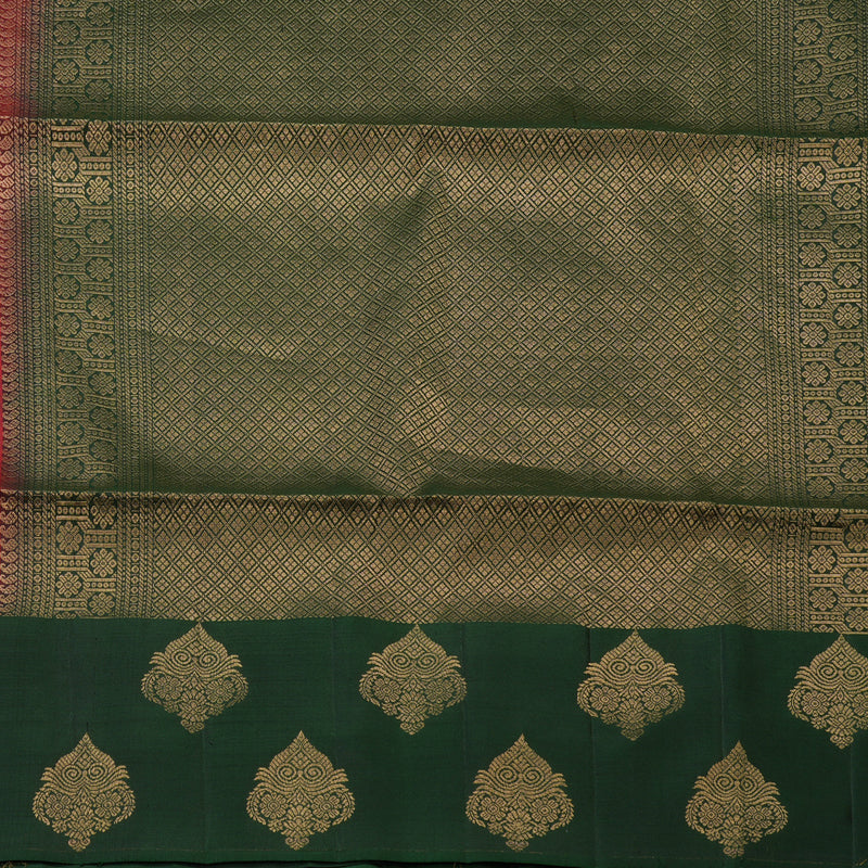 Hayagrivas Handloom Soft Silk Saree in Dazzling Red KBE377E12-4