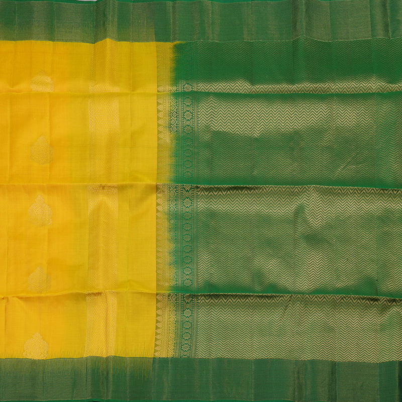 Hayagrivas Handloom Soft Silk Saree in Radiant Mustard Yellow KBE377E14-1