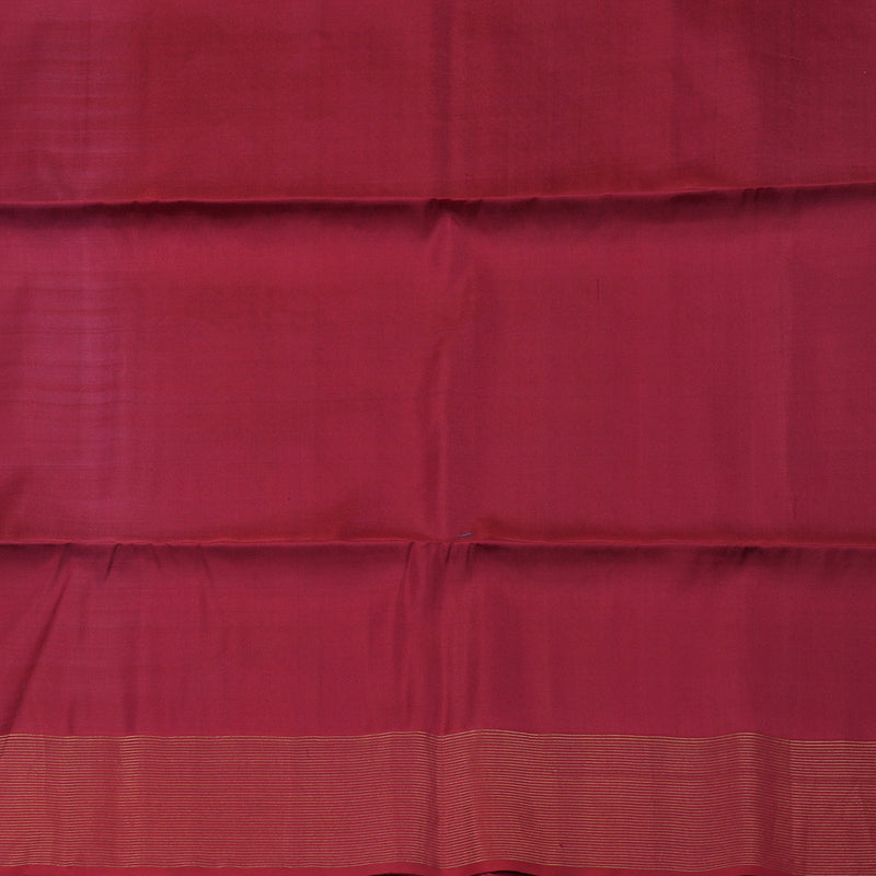 Hayagrivas Handloom Blue-Green Soft Silk Saree with Red Border KBE377E14-4