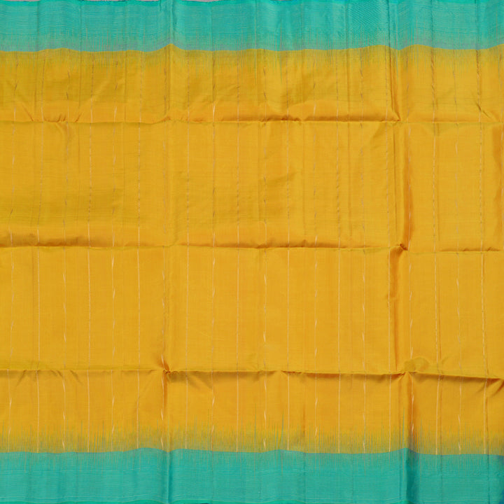 Hayagrivas Handloom Soft Silk Saree in Stylish Mustard Yellow KBE377E2-4