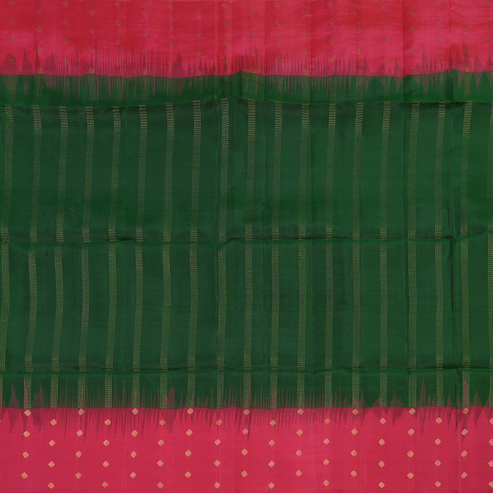 Hayagrivas Handloom Soft Silk Saree in Enchanting Bottle Green KBE377E4-4