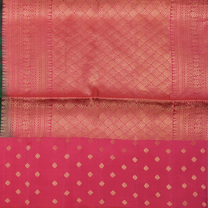 Hayagrivas Handloom Soft Silk Saree in Enchanting Bottle Green KBE377E4-4