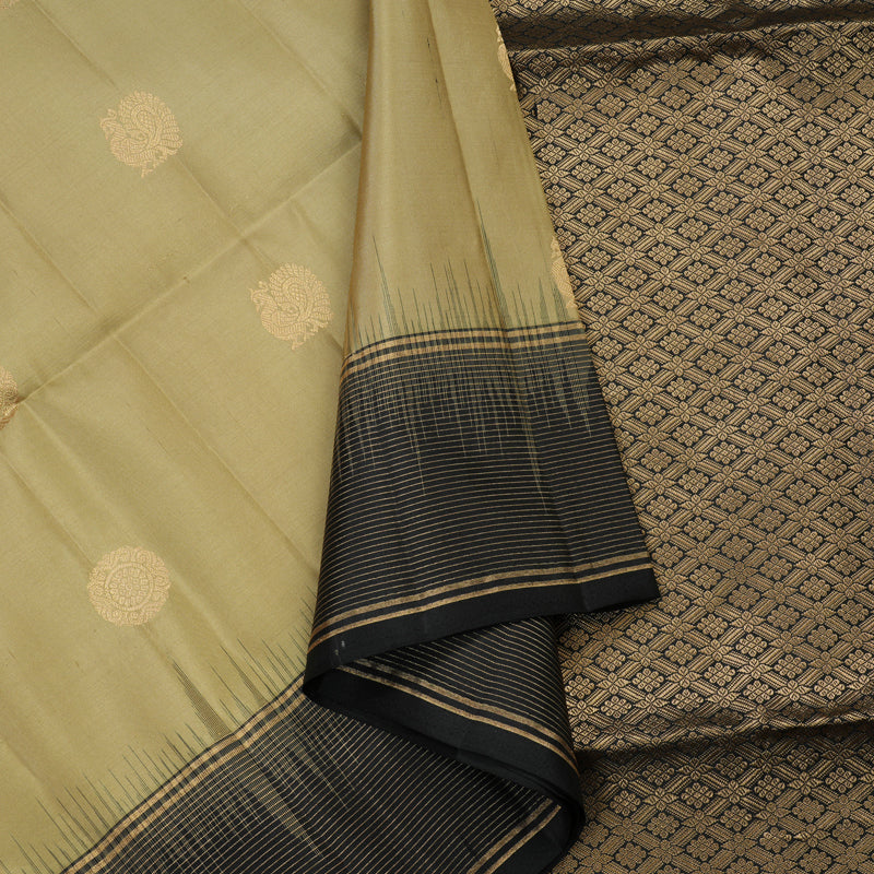 Hayagrivas Handloom Soft Silk Saree in Soft Sandal KBE377E5-3
