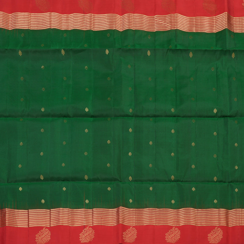 Hayagrivas Handloom Soft Silk Saree in Enchanting Bottle Green KBE377E7-2