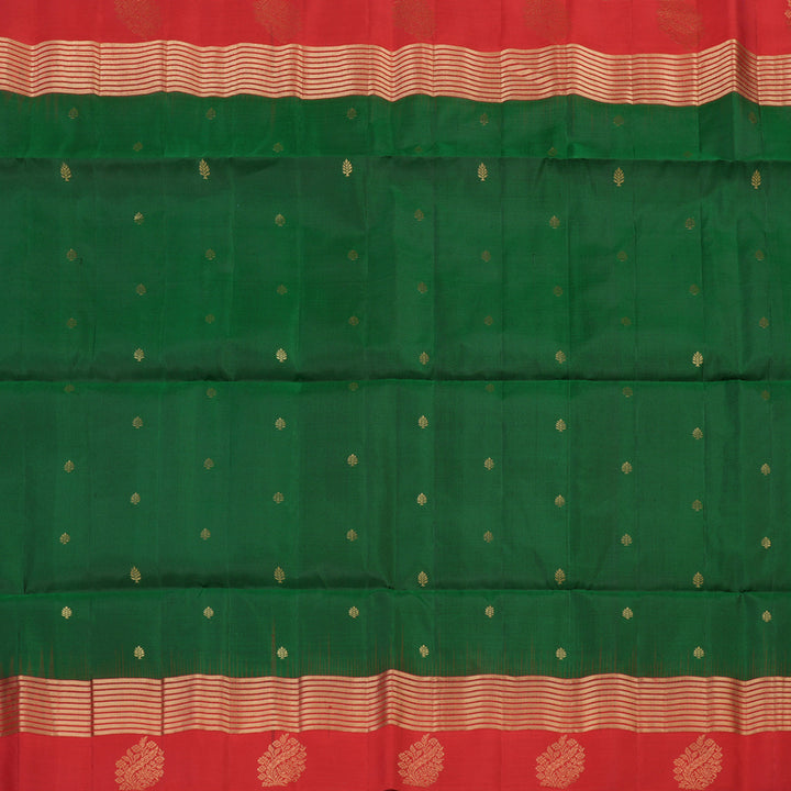 Hayagrivas Handloom Soft Silk Saree in Enchanting Bottle Green KBE377E7-2