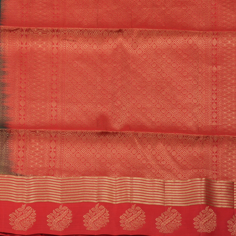 Hayagrivas Handloom Soft Silk Saree in Enchanting Bottle Green KBE377E7-2