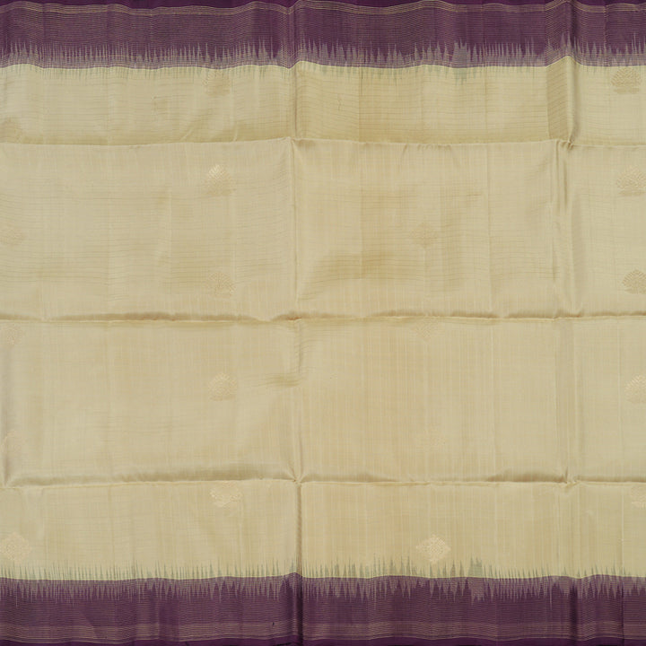 Hayagrivas Handloom Soft Silk Saree in Breezy Half White KBE377E9-3