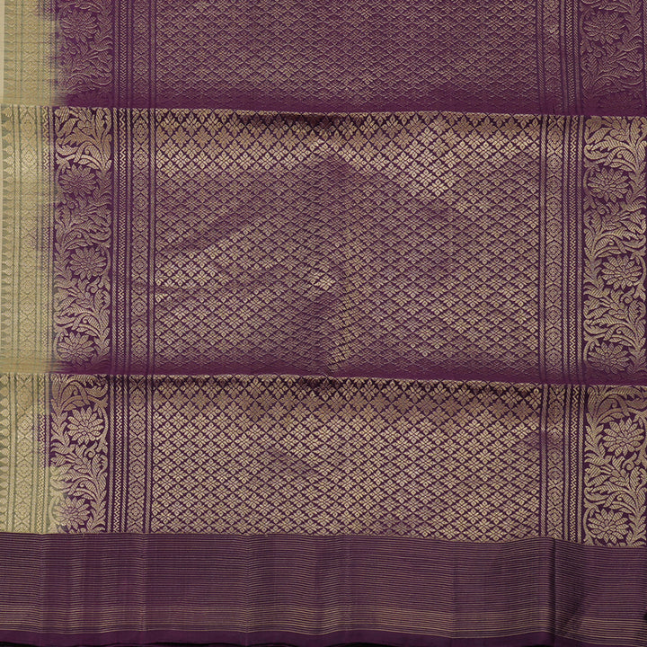 Hayagrivas Handloom Soft Silk Saree in Breezy Half White KBE377E9-3