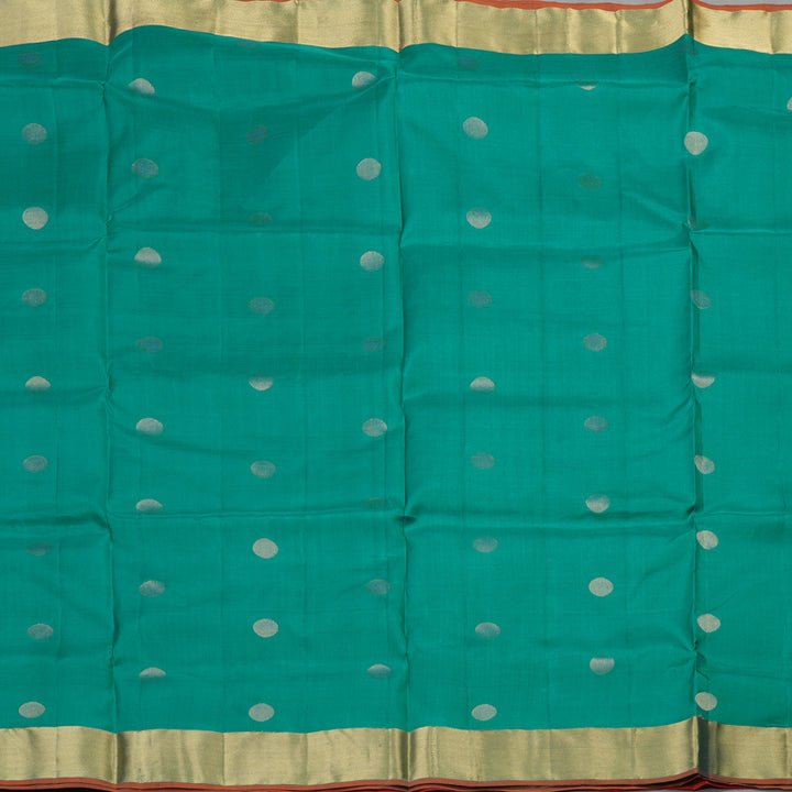 Hayagrivas Handloom Soft Silk Saree in Ethereal Sea Blue KBE379E1-1