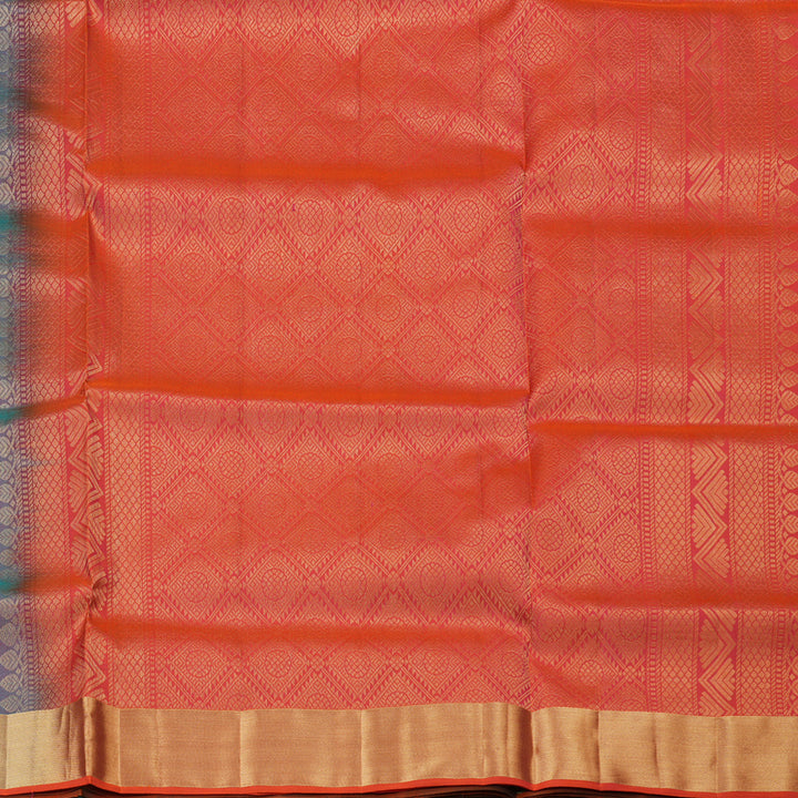 Hayagrivas Handloom Soft Silk Saree in Ethereal Sea Blue KBE379E1-1