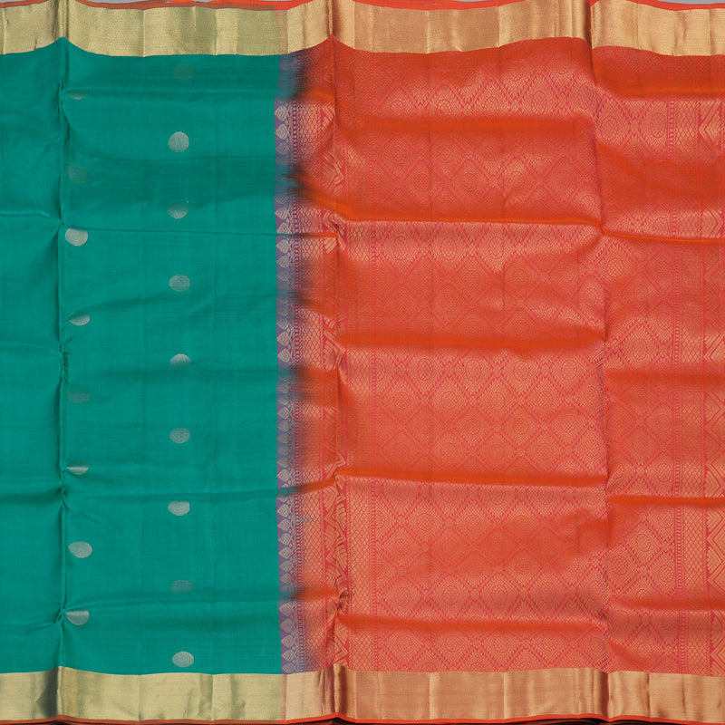 Hayagrivas Handloom Soft Silk Saree in Ethereal Sea Blue KBE379E1-1