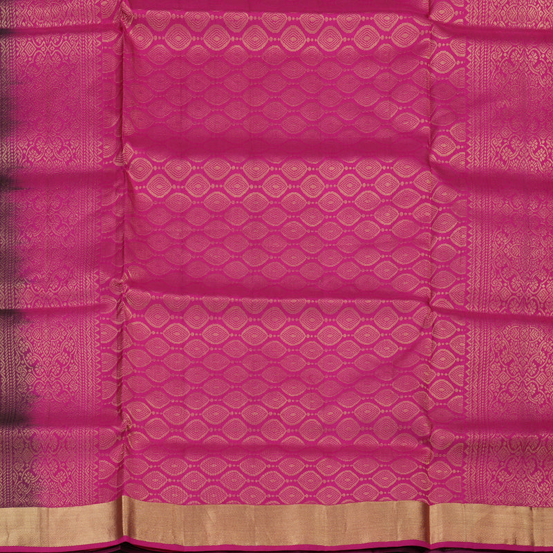 Hayagrivas Handloom Soft Silk Saree in Royal Black KBE379E1-10