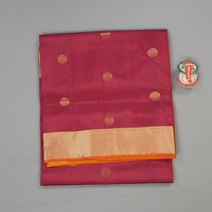 Hayagrivas Handloom Soft Silk Saree in Majestic Maroon KBE379E1-15