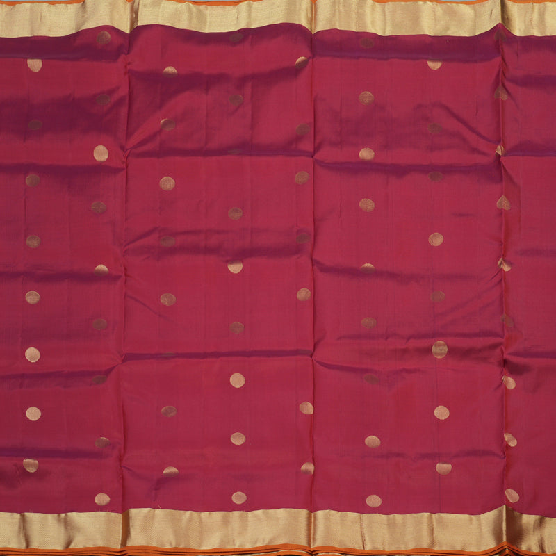 Hayagrivas Handloom Soft Silk Saree in Majestic Maroon KBE379E1-15