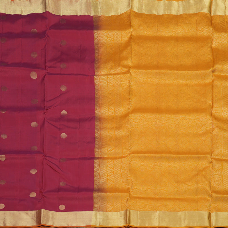 Hayagrivas Handloom Soft Silk Saree in Majestic Maroon KBE379E1-15